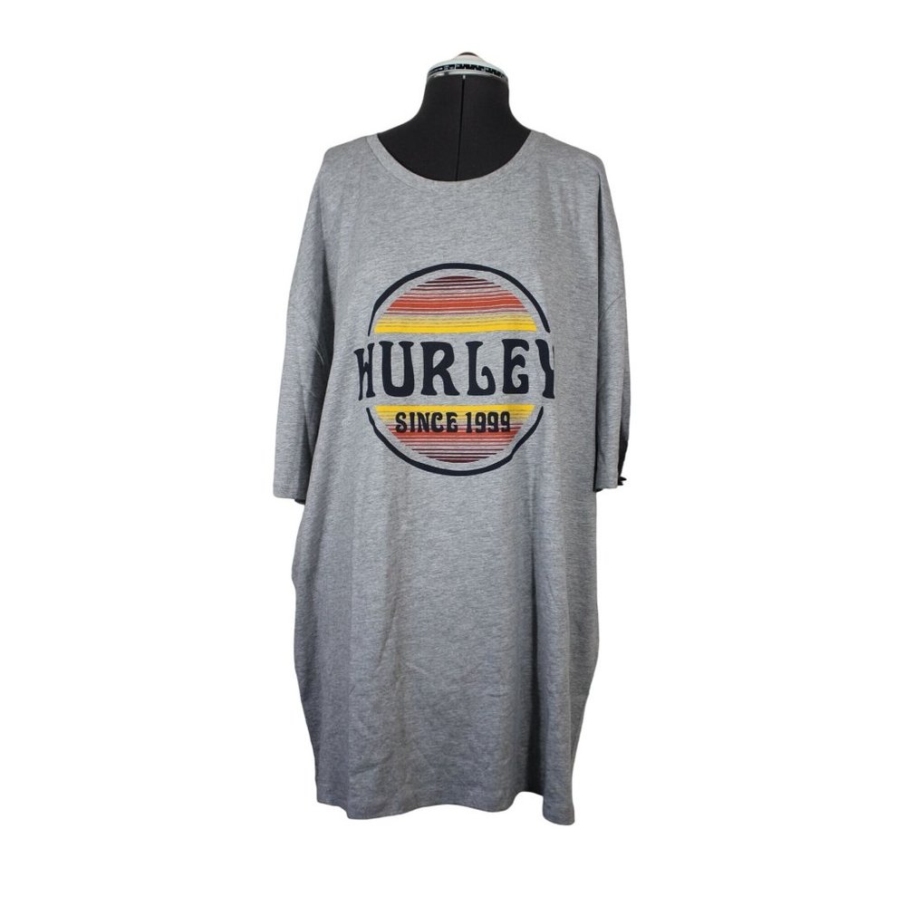 Hurley men's‎ gray comfort blend crew neck short sleeve t-shirt